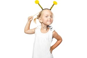 Yilistore Bee Headband with Strap, Animal Headpiece for Party Favor, Jungle Safari Headbands,Cartoon Ears Headband,Cute Wild One for Halloween,Christmas