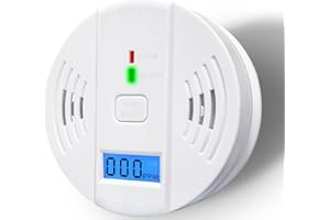 USBNOVEL Carbon Monoxide Detector,Carbon Monoxide Alarm Battery Powered,CO Detector with Sensitive CO Sensor,LCD Digital Display and Sound Warning,CO Alarms Monitor for Home,Office,Travel