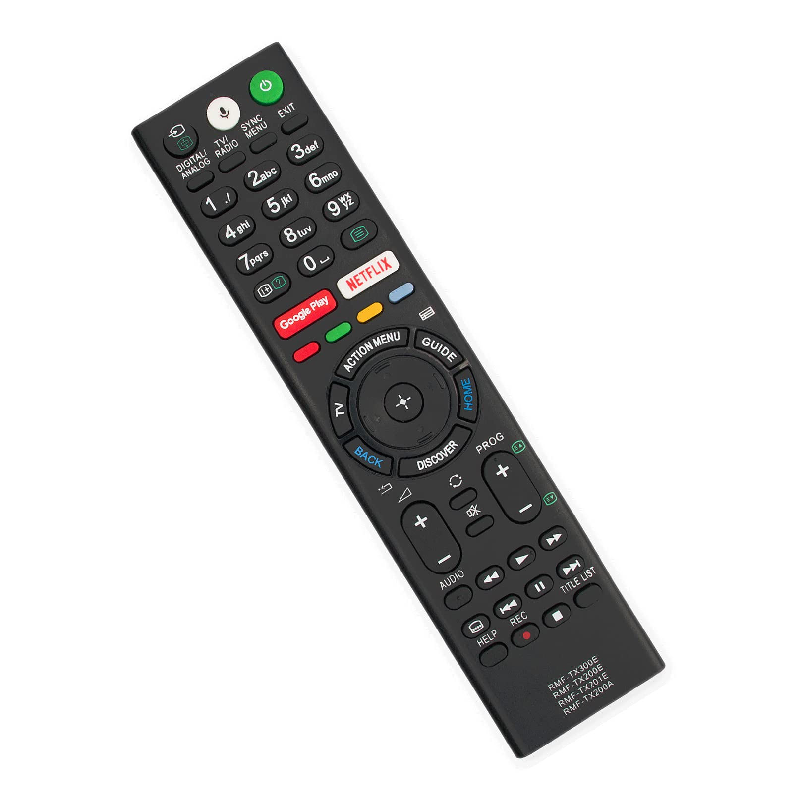 RMF-TX300E RMF-TX200E RMF-TX201E RMF-TX200A RMF-TX201ES Voice Replacement Remote Control -VINABTY-Fit for Sony Bravia TV KD-75XE9005 KD-55XD8588 KD-49XE8096 KD-43XE8005 KD-65XE8505 FW-49XE8001