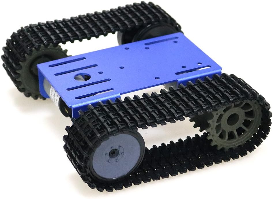 SZDoit Smart Tank Chassis Remote Control Platform with Dual DC Motor for Arduino Graduation (Blue)
