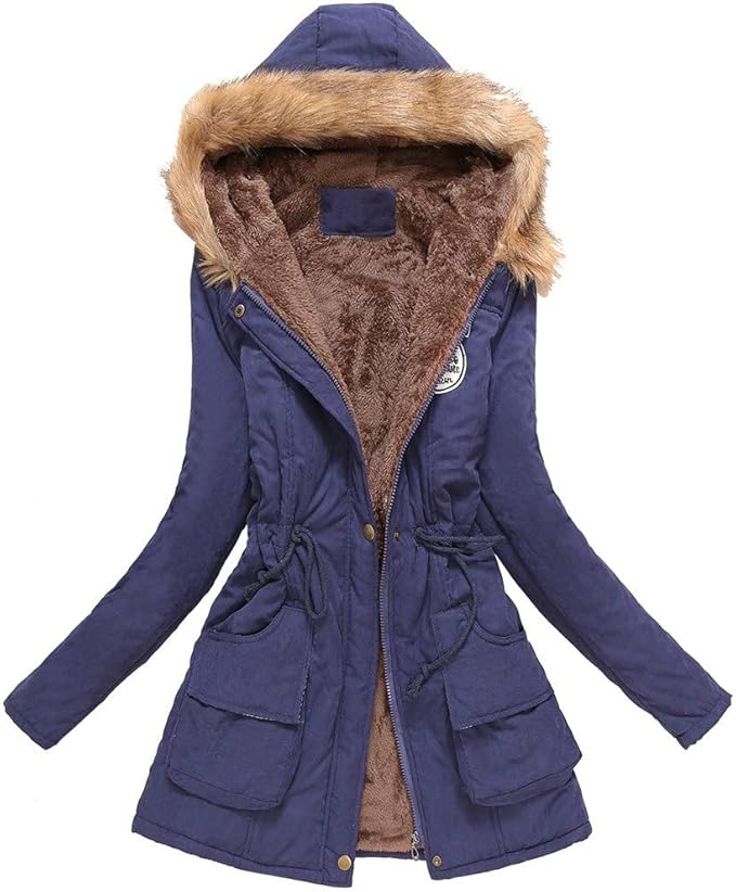 Abrigos de invierno para mujer, abrigo cálido de invierno con forro de
