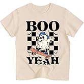 Halloween Shirts for Toddler Boy Girl Pumpkin Ghost Graphic Cotton Short Sleeve Tees 2-12 Years