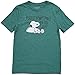 Peanuts Please Don't Make Me Do Stuff Men's Tee in Green/Black. S-L.
