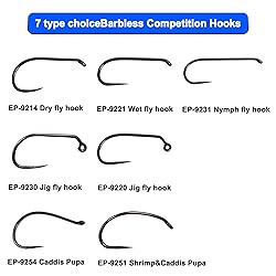 Eupheng 100pcs Plus Best Barbless Competition Fly