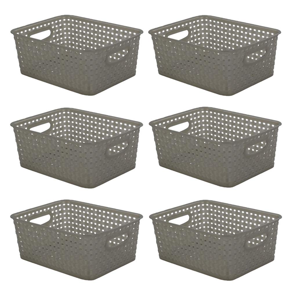 Buy > grey plastic storage baskets > in stock