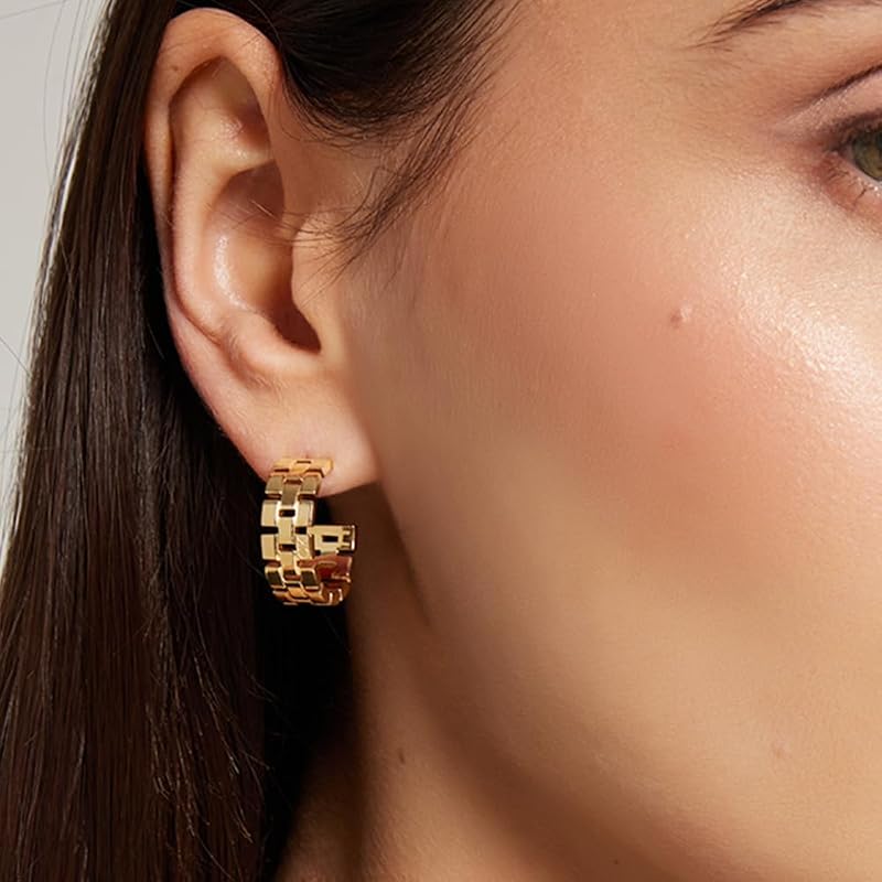 Orecchini a Cerchio da Donna Collezione GEOMETRIC in Oro Giallo - 35000250