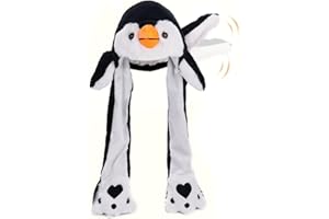 CICITOYWO Funny Plush Animal Hat Ear Moving Jumping Hats Cute Cap Unisex Gift for Kids Adults Party Halloween Christmas