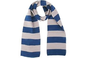 VIVIAN & VINCENT Fall Winter Ultra Soft Knit Striped Scarf for Women Men Boys Girls