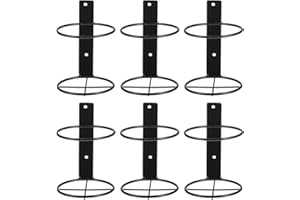 Wall Mounted Wine Rack, 6 Pcs Spiral Wall Mounted Wine Rack Metal Bottle Display Holder Hanging Organizer for Beverages Stora