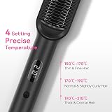 PARWIN PRO BEAUTY Ionic Hair Straightener Brush 4 Heat Settings LED Keratin view 5