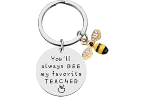 IWENSHENG Teacher Appreciation Gifts for Women - Teachers Christmas Valentines Day Gift, Thank You Keychain Keyring