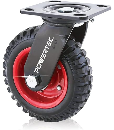 Amazon.com: POWERTEC 8 Inch Caster Wheels, Heavy Duty Swivel Plate