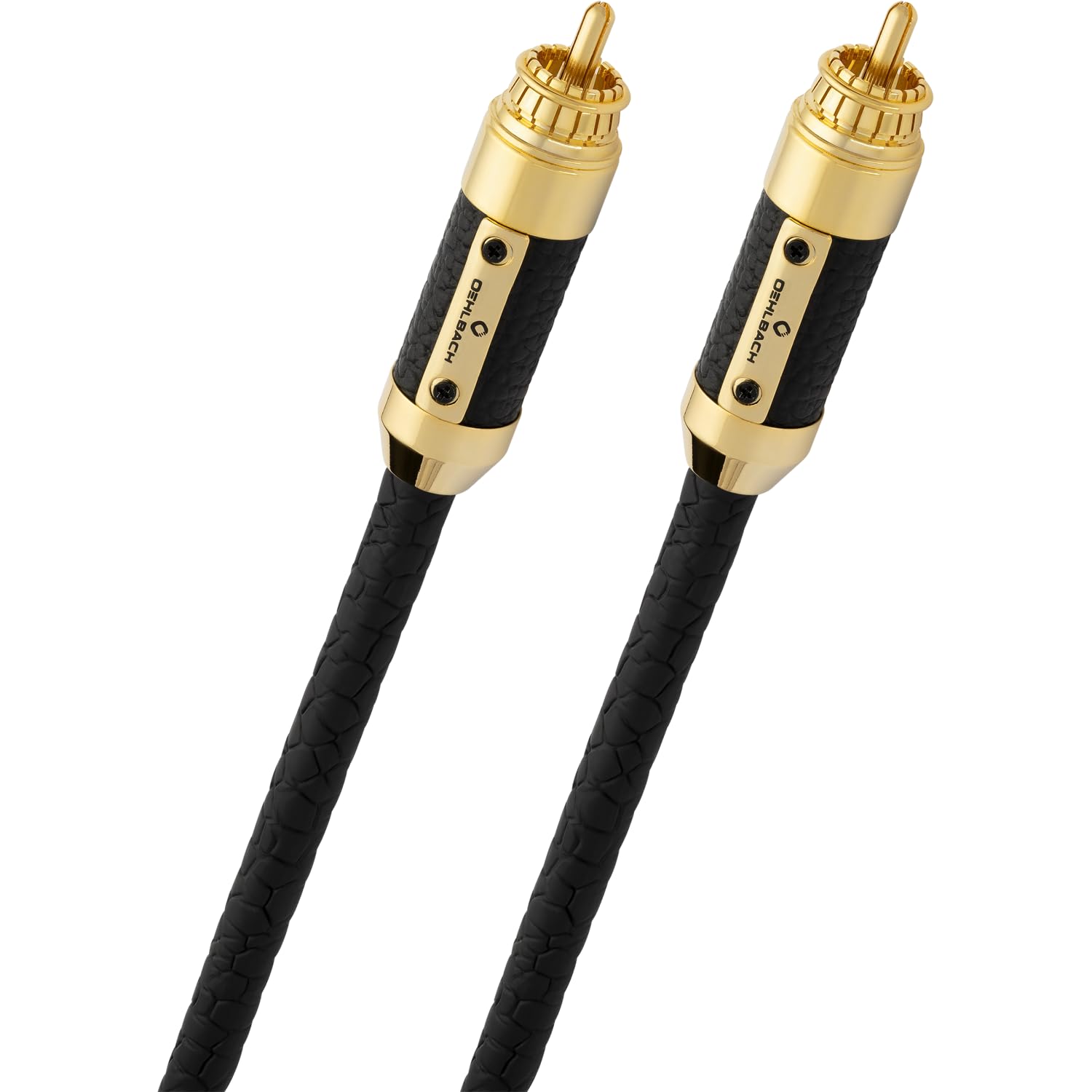 OEHLBACH XXL Black Connection Digital High-End Coaxial Cable Made in Germany Premium Genuine Leather 1.25 m Black