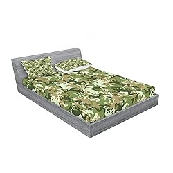 Ambesonne Animal Fitted Sheet & Pillow Sham