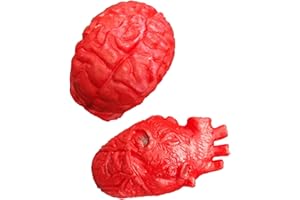 Silicone Human Heart Brains Models Stress Relief Ball Features Accurate Biological Structure Detailing for Horror Party Silic