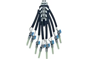 JBPHXIOR Spider Injectors 5.0L 5.7L, FJ504 Fuel Injector 8 Cylinder for 1996-2002 Chevy GMC Suburban Express Savana Tahoe Escalade V8 w/Bracket, OE 93441235 FJ504