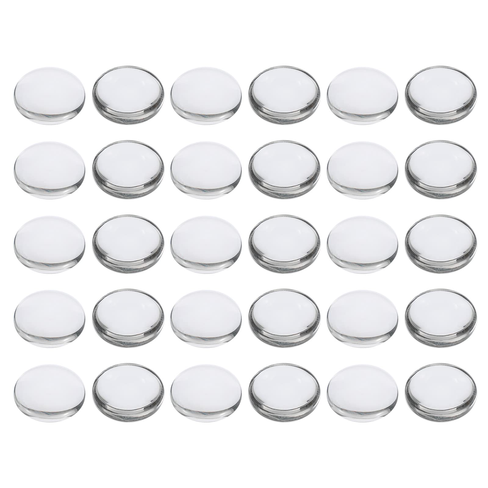 PATIKIL Transparent Glass Cabochons, 200Pcs 14mm Round Glass Dome Tiles for Photo Pendant Jewelry Making, Clear