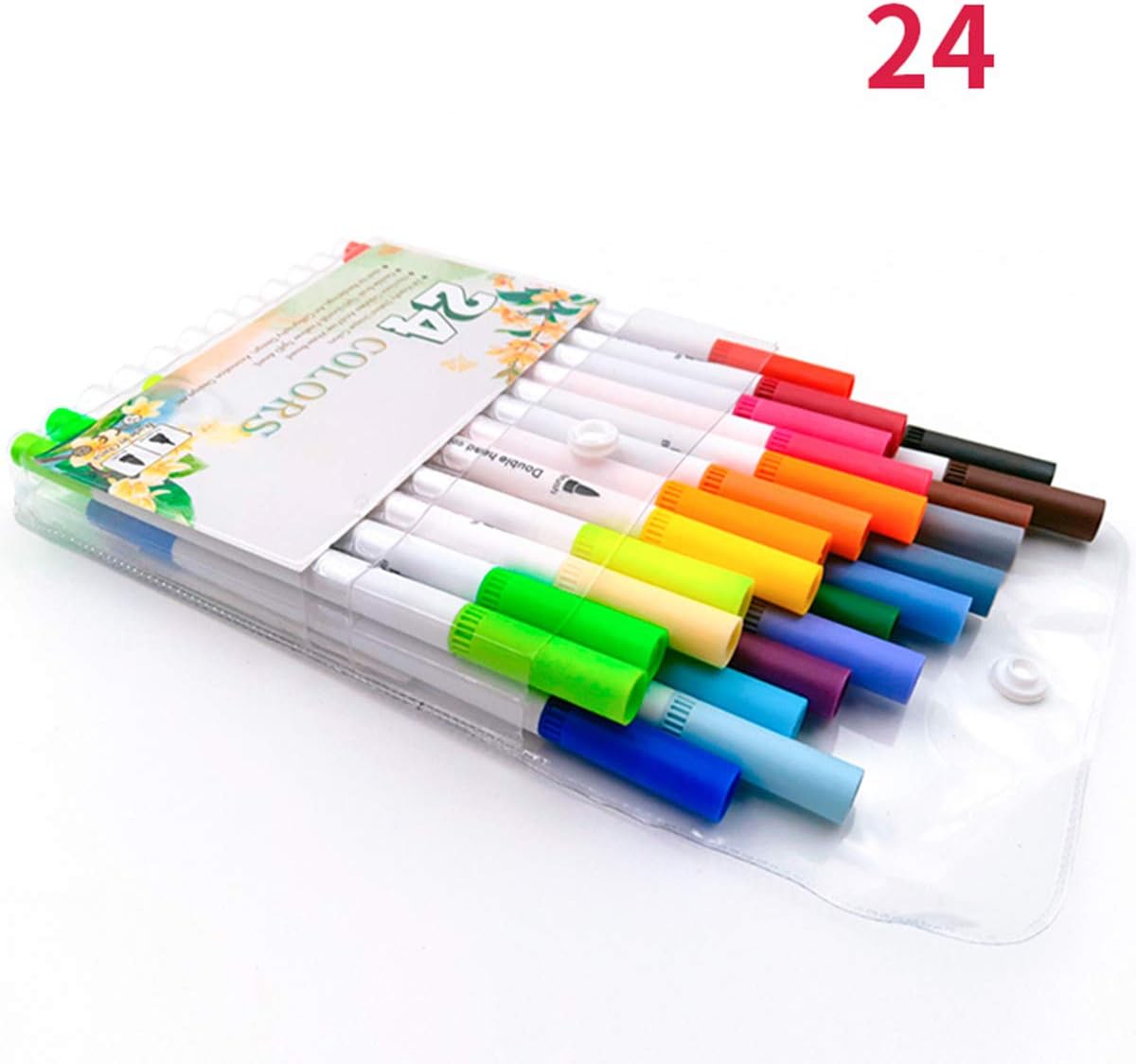 12/24/36/48 Pack Color Fine Point Brush Marker Pens Dual Tip Colored Brush Pen Fineliner Markers Set Art Supplies, Painting Tools