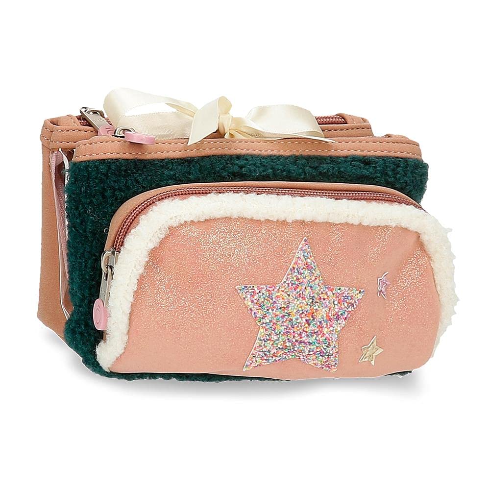 Enso Shine Stars, Girls’ Shine Stars Travel Accessory- Cosmetics Case, Pink, 20.5x10.5x8.5 cms -