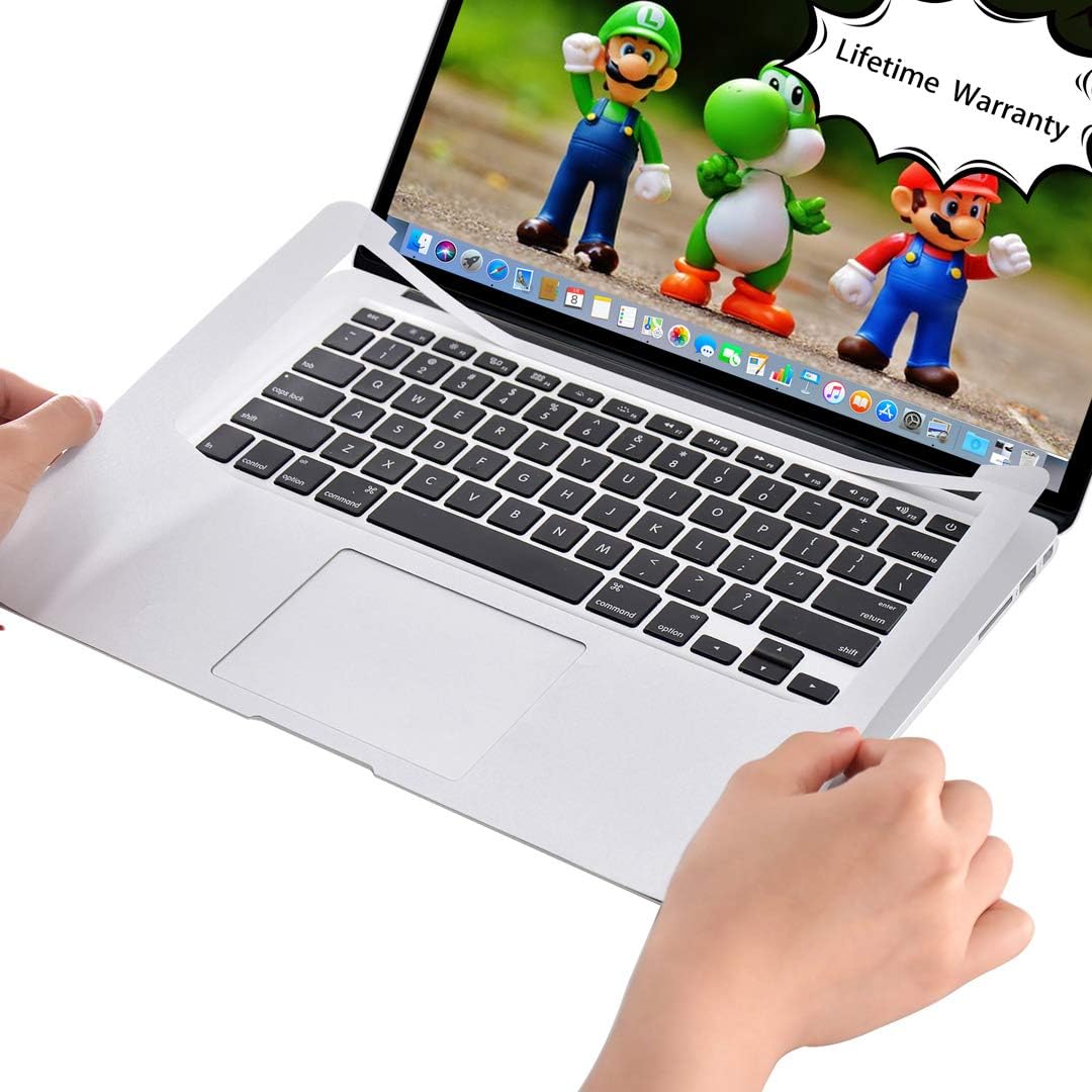 ChasBete Palm Rest Cover Compatible for 2018 MacBook Air 13 Inch Sticker Skin Protective Accessory (Only for A1932, Silver)