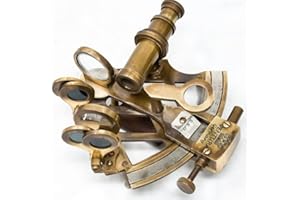 FYNJREX Solid Brass Marine Sextant Astrolabe Antique Reproduction Maritime Nautical Ship Celestial Instrument