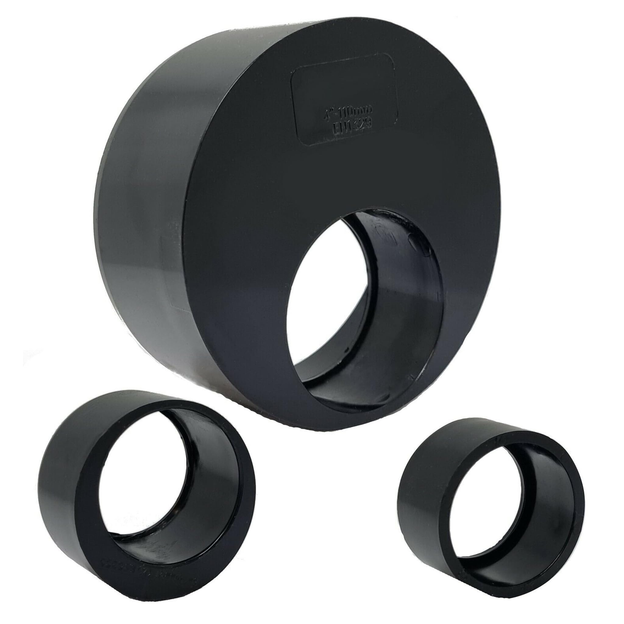 Pipestation Solvent Soil Pipe Reducer Set 110mm to 50mm / 40mm / 32mm | Pushfit Solvent Weld Waste Pipe Fitting Reducer Plug Connector Soilpipe Drainpipe Fittings | Push Fit Water Drainage PVC Reducer