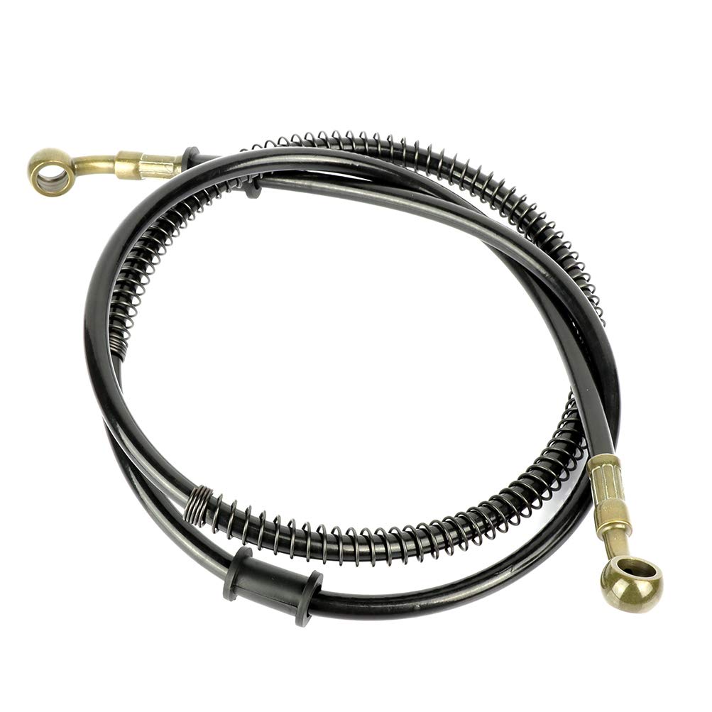 SCITOO Motorcycle Brake Oil Hose Line Fitting Stainless Steel End black