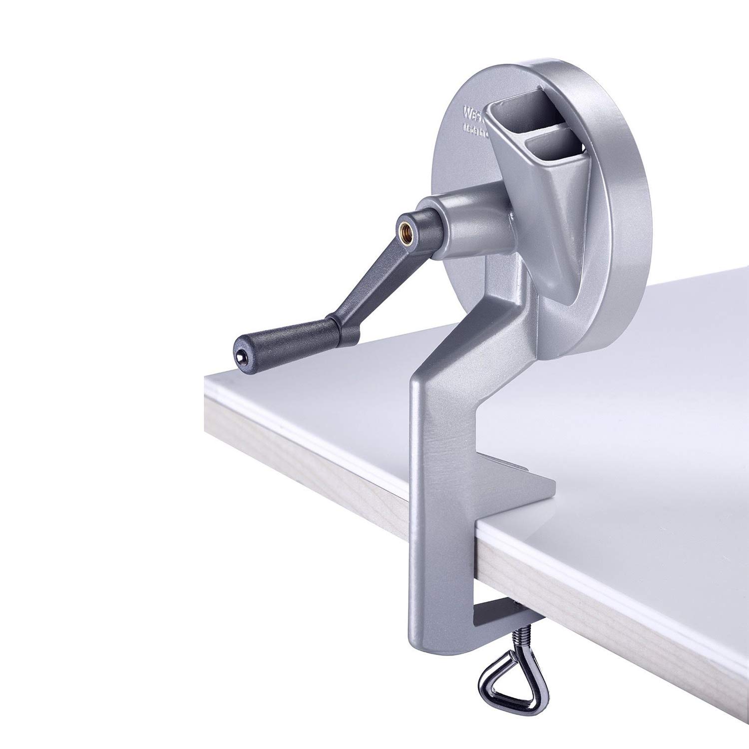 Westmark Bean Slicer With 2 Cutting Openings And Screw Clamp For Table Mounting, Stainless Steel Blades/Aluminium Casing, Silver, 11822260