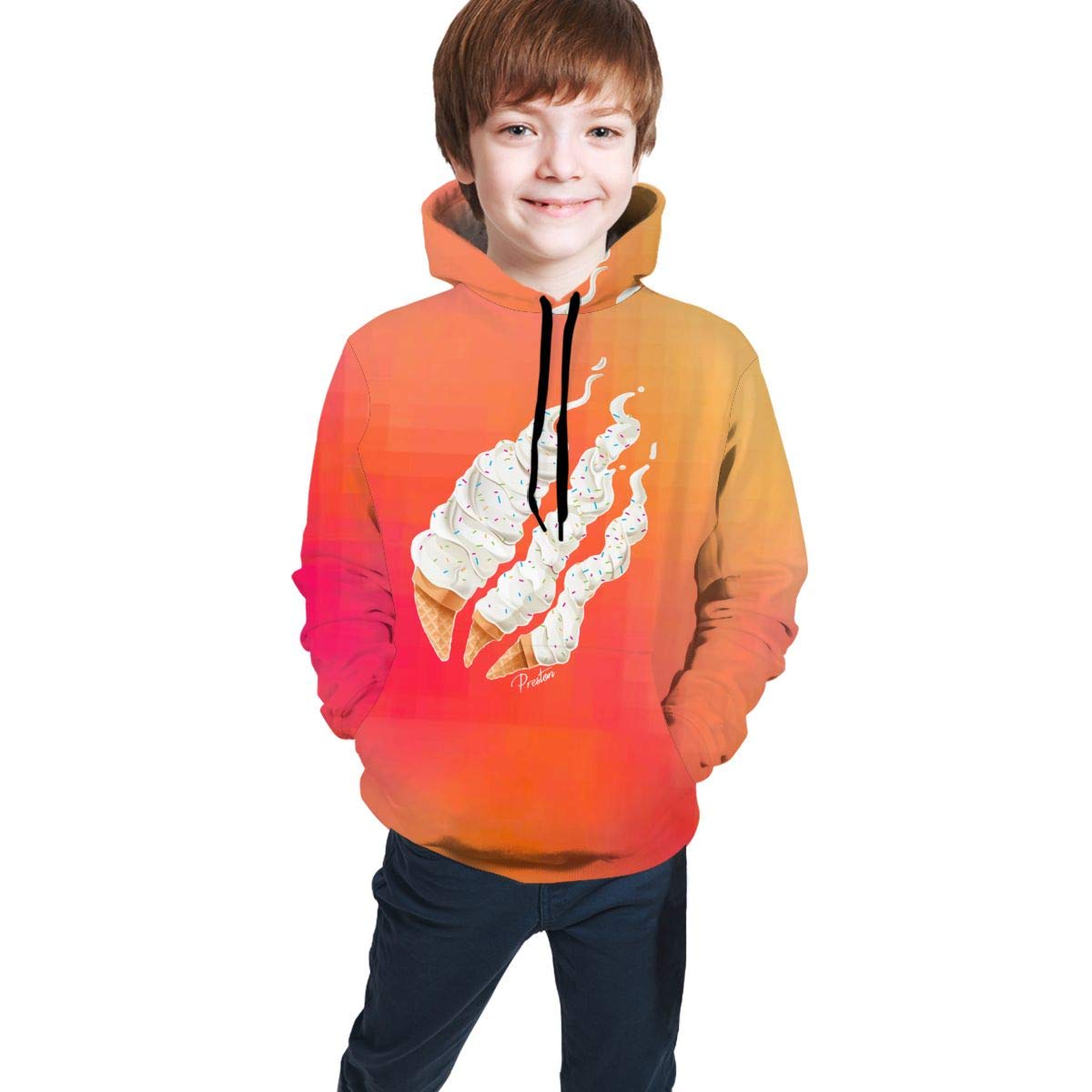 ice cream flame hoodie