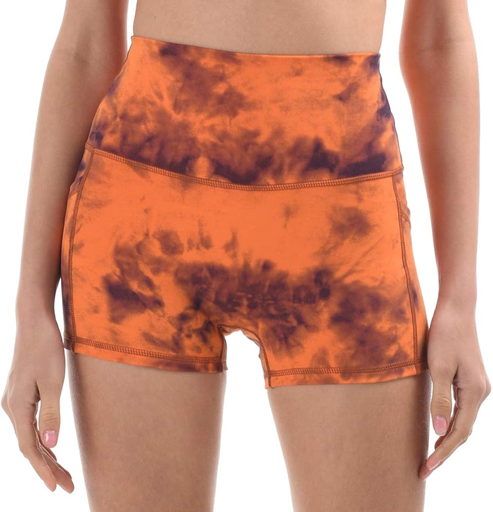 JNVNI Women's 8" / 3" High Waist Yoga Shorts with Pockets Workout Running Compression Athletic Tummy Control Short: Clothing