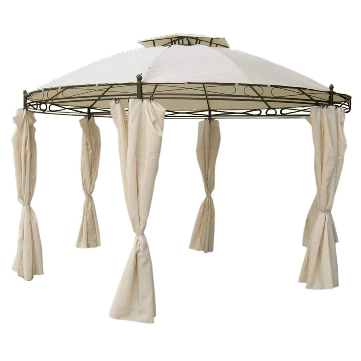 Linder Ersatzdach für Pavillon rund Ø3,5m beige rot grau oder Taupe