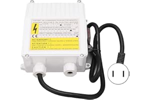 BONKZEBU Submersible Pump Control, 220 Volt Control Box For Well Pump, Submersible Switch Controller Used in Water Supply and Drainage (US Plug 110V)