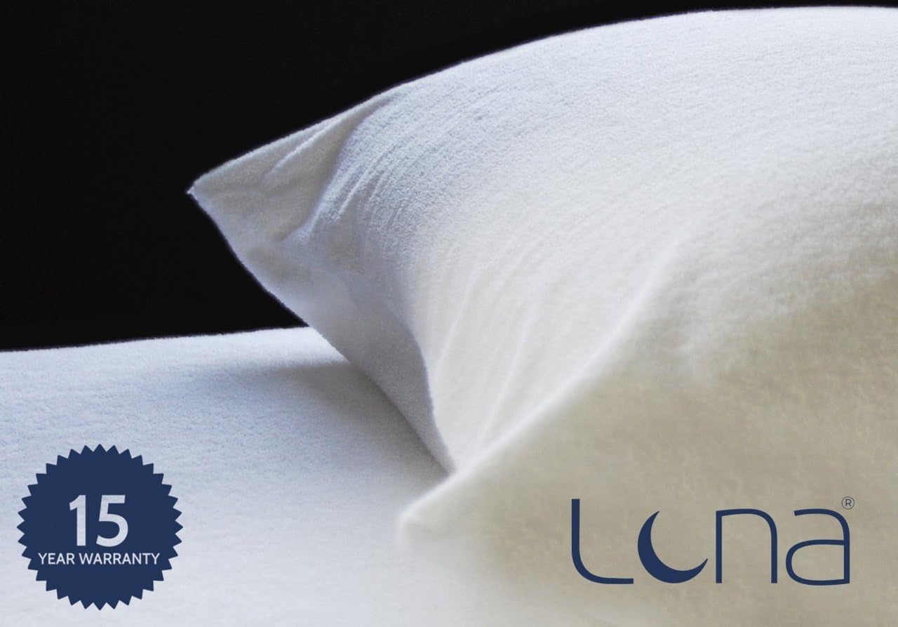 LUNA Queen Size Premium Hypoallergenic Waterproof Mattress Protector - Made in The USA - Vinyl Free: Home & Kitchen