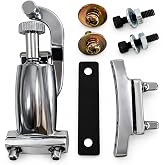 AIAS Snare Drum Strainer and Butt Plate Set (AS-3) with Mounting Hardware and Chrome Finish for Drum Restoration Projects