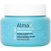 Alma K Nourish and Repair Hair Mask - Hair Moisturizer with Hyaluronic Acid, Argan Oil - Deep Conditioning Hair Mask for Damaged Hair - 6.7 oz
