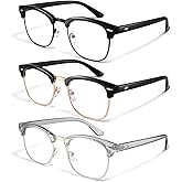 racico Blue Light Glasses for Men & Women - Mixed Material + Metal Frames with UV Protection Coating