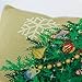HOMAR Christmas Tree Print Pattern Decorative Throw Pillow Covers - Cotton Linen Pillowcases Cushion Cover Zipped Pillow Case Protector Standard Size 18 x 18 Perfect for Couch Sofa Chairs