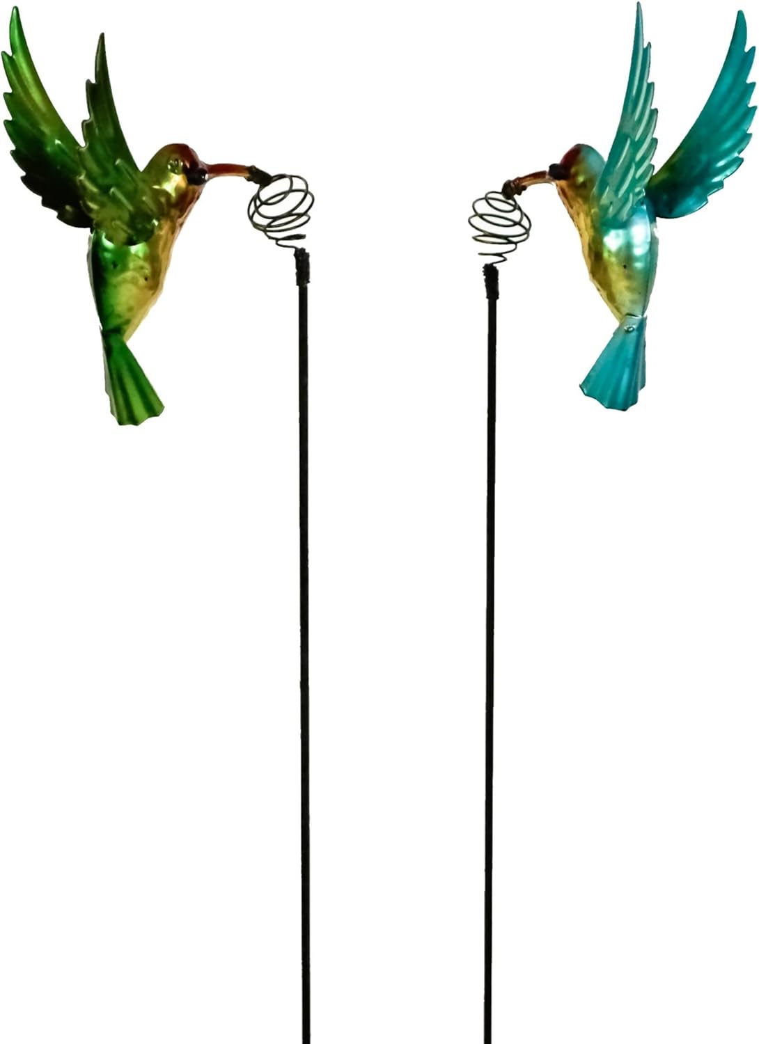 Metallic Hummingbird Bird Design Wind Garden Ornament Decoration Decor