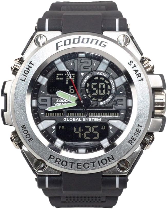 Fodong Mens Waterproof Sport Watches Dual Display Large Dial Sports Watch Casual Digital Watch