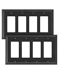 TREEWELL 2-Pack Quad Decorator Outlet Cover