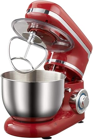 Ylei Robot Cucina Impastatrice Planetaria Elettrico Mixer Macchina Per Impastare Robot Da Cucina 1200 W 4 Litri 6 Livelli Sistema Sgancio Rapido Agitatore Pressofuso E Gancio Rosso Amazon It Sport E Tempo Libero