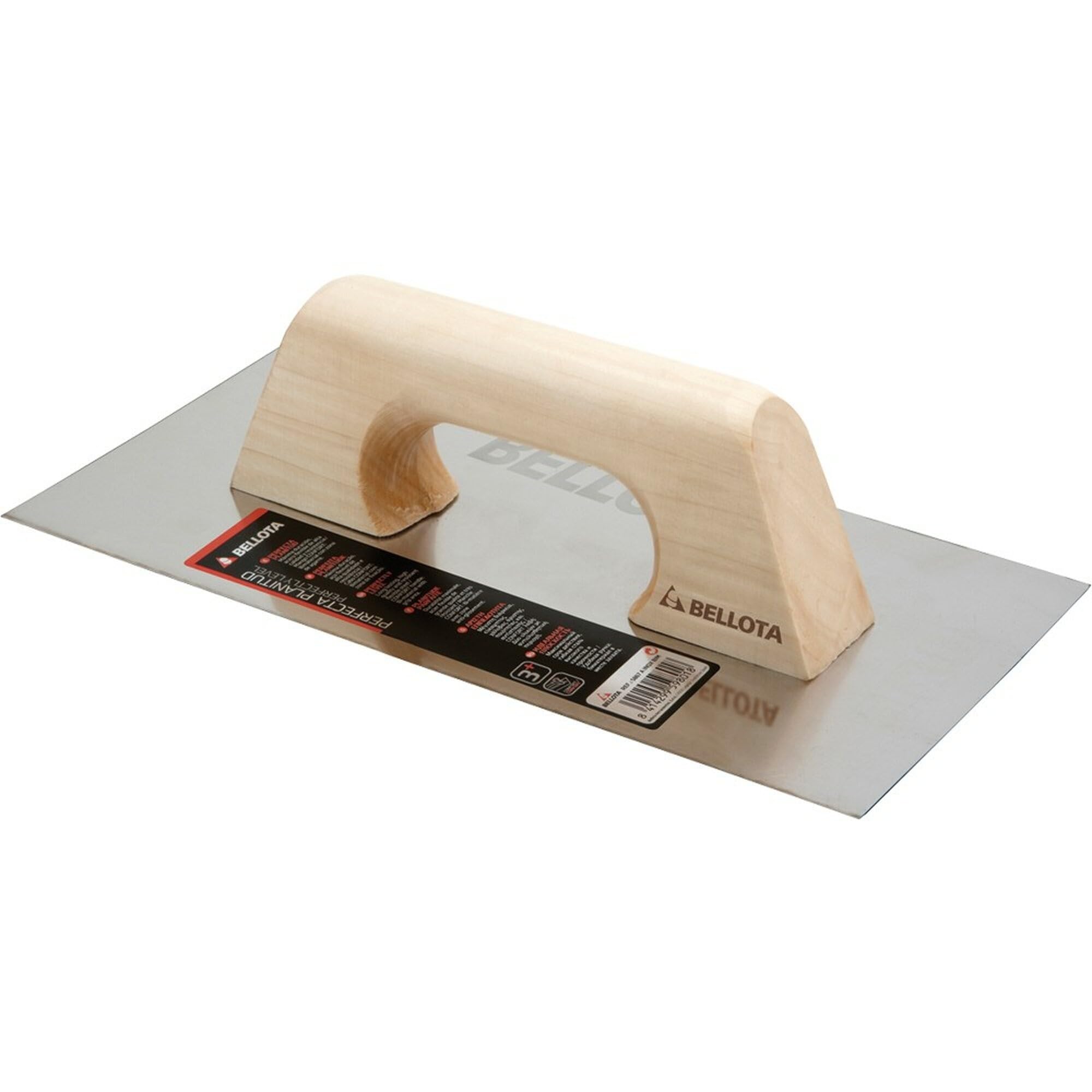 Bellota 5861-0 Straight Trowel with Wooden Handle, 300 x 120 mm