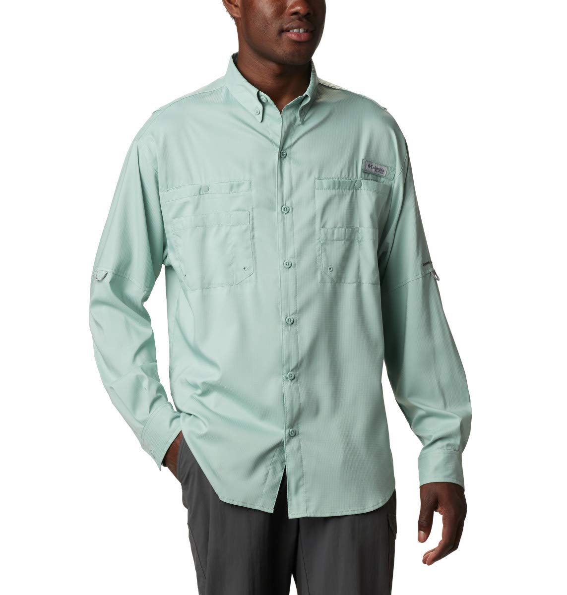 Columbia Men's PFG Tamiami II UPF 40 Long Sleeve Fishing Shirt, Aqua Tone, XX-Large Image