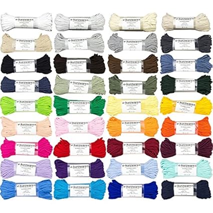 e-kurzwaren Baumwollkordel 5mm/50m Schnur Dekoration Baumwolle 38 Farben