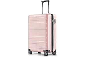NINETYGO Carry on Luggage 22 X 14 X 9 Airline Approved, 20 Inch Luggage for 3-5 Days Travel, Double Spinner Wheels, 100% Hardshell PC, TSA Lock (Dogwood Pink, Rhine)