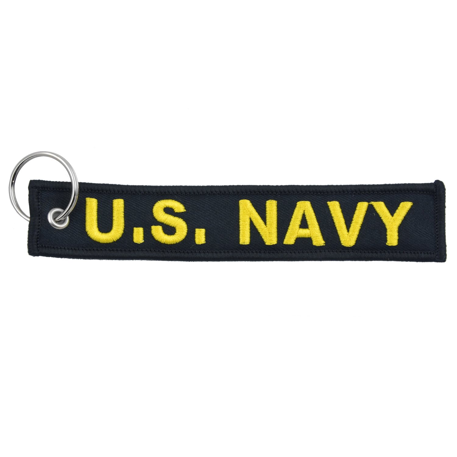 Apex ImportsUS Military Navy Black/Yellow Remove Before Flight Style Key Chain 5.5" x 1" Motorcycle ATV Car Truck Keychain