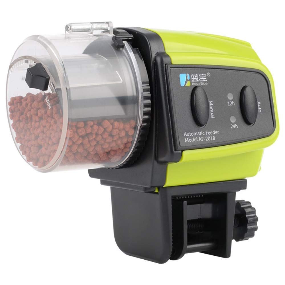Eesteros AF-2018 Automatic Fish Feeder, Turtle Feeder Digital Fish Food Timer Programmable Food Dispenser for Weekend, Holiday