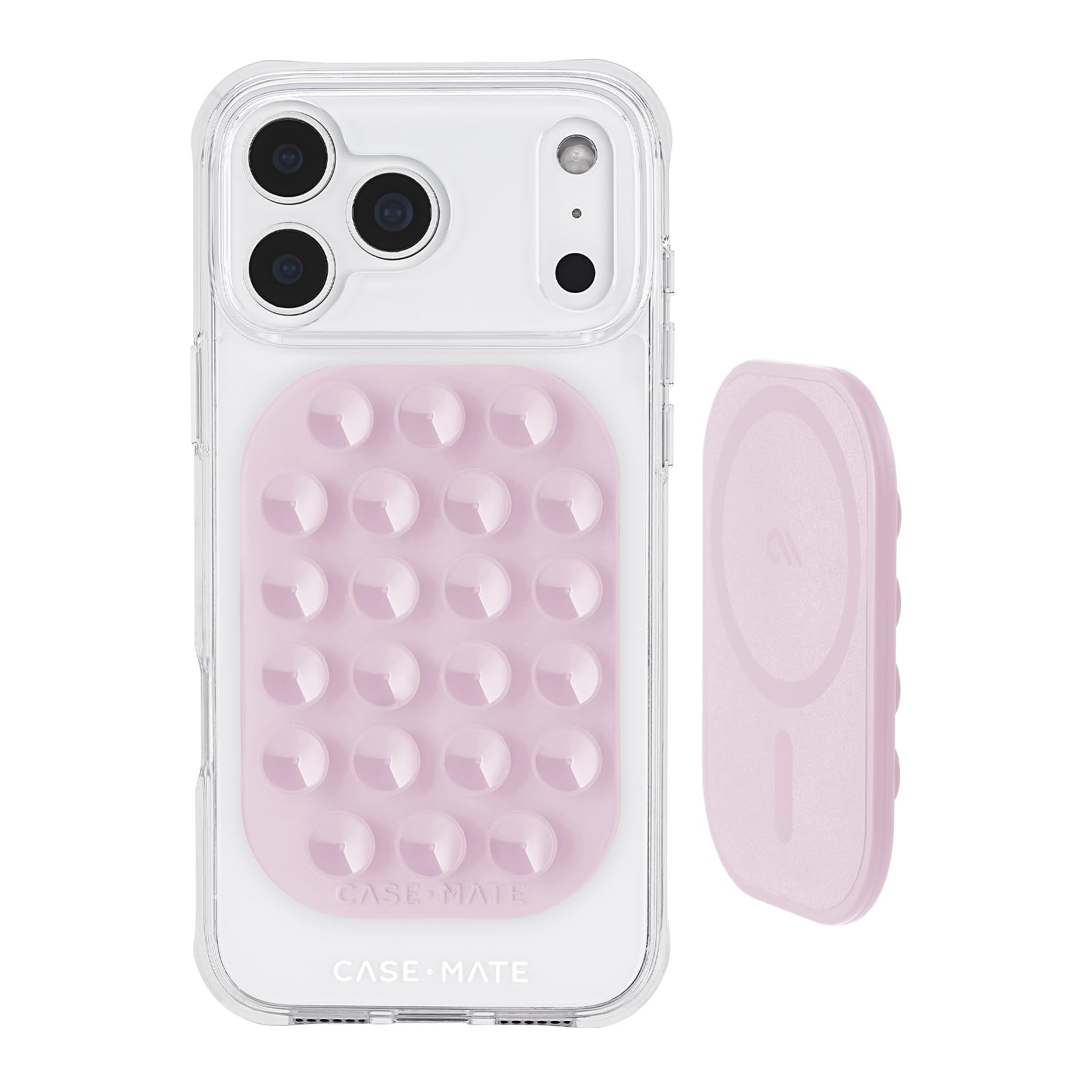 Case-Mate Stick it! Magnetic Suction Mount - Snap-on iPhone Holder - Detachable for MagSafe - Hands-Free Content Creator Essentials for iPhone 15 Pro Max/ 14 Pro Max/ 13 Pro Max - Stardust