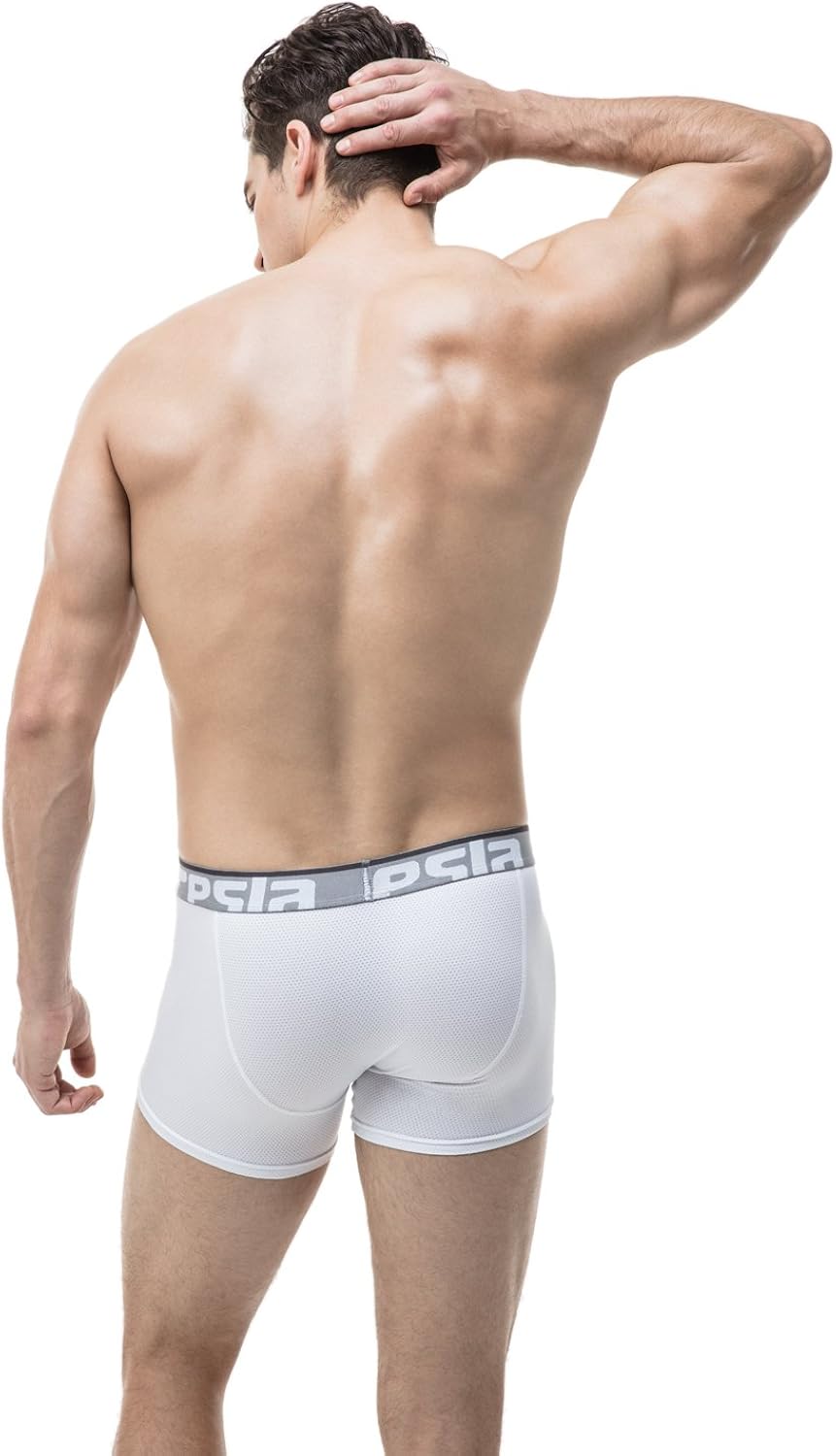 TSLA Men's (Pack of 2, 3) Relaxed Stretch 9 inches Cool Dry Brief Mesh Underwear Trunk: Clothing