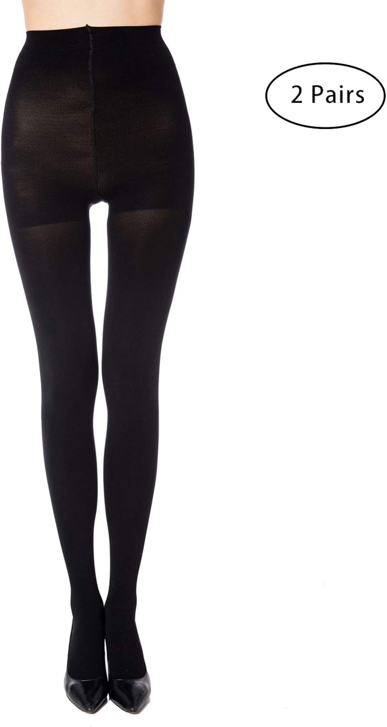 MANZI Run Resistant Control Top Panty Hose Opaque Tights at  Women’s Clothing store